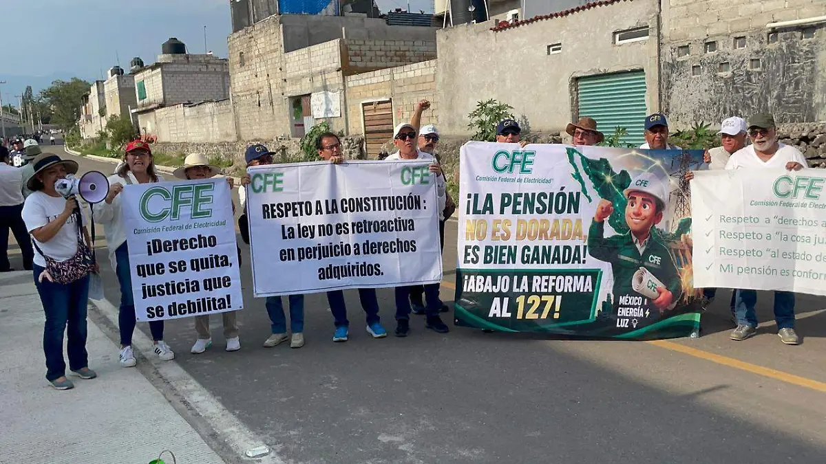 Protesta-CFE-Visita-Claudia-Sheinbaum-Morelos