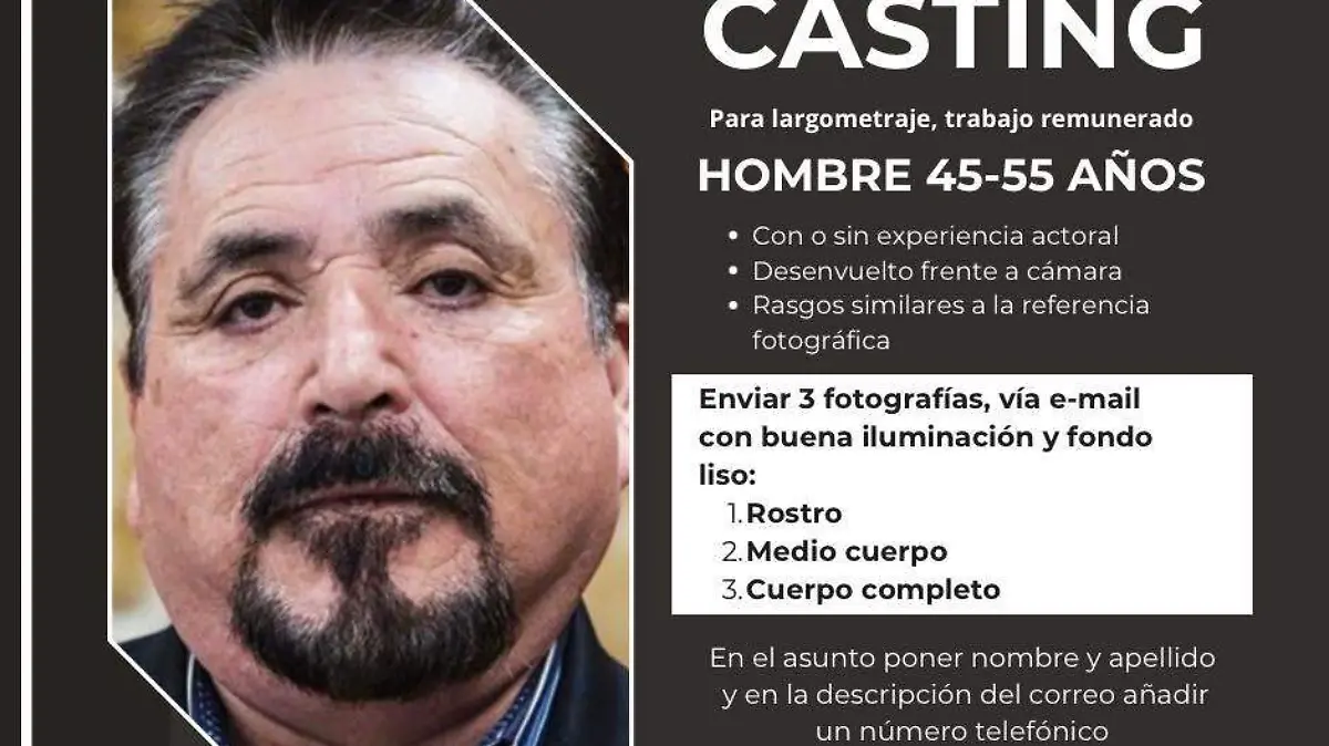 ¡Es tu oportunidad! Abren casting de actores para largometraje en Durango