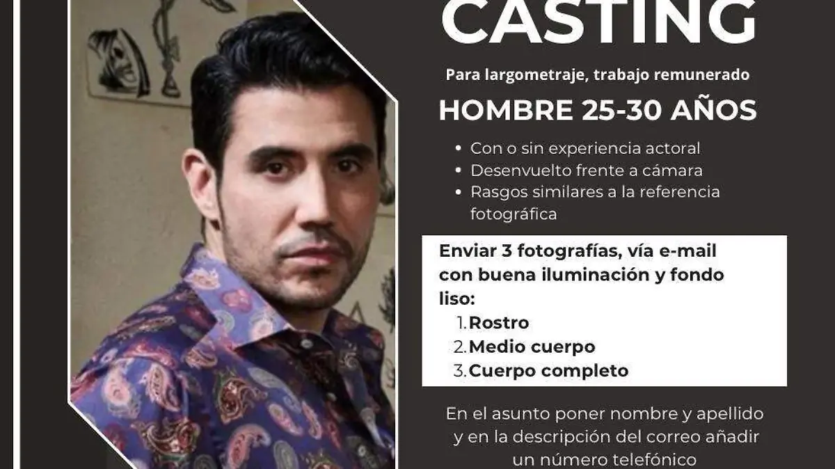 ¡Es tu oportunidad! Abren casting de actores para largometraje en Durango
