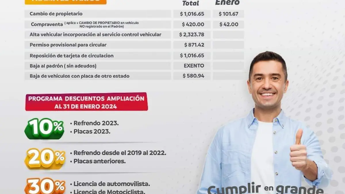 Último día de descuentos vehiculares