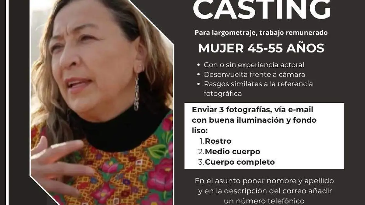 ¡Es tu oportunidad! Abren casting de actores para largometraje en Durango