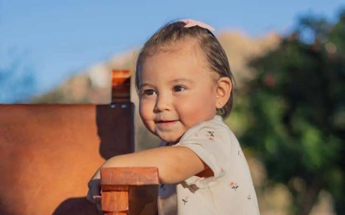 Italia Mabel Favela Barrientos en su primer añito de vida