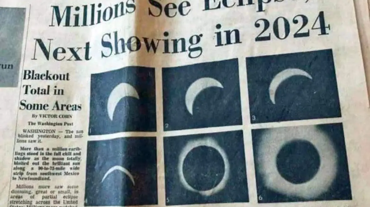 Así se anunció hace décadas el Eclipse Solar Total de este 2024
