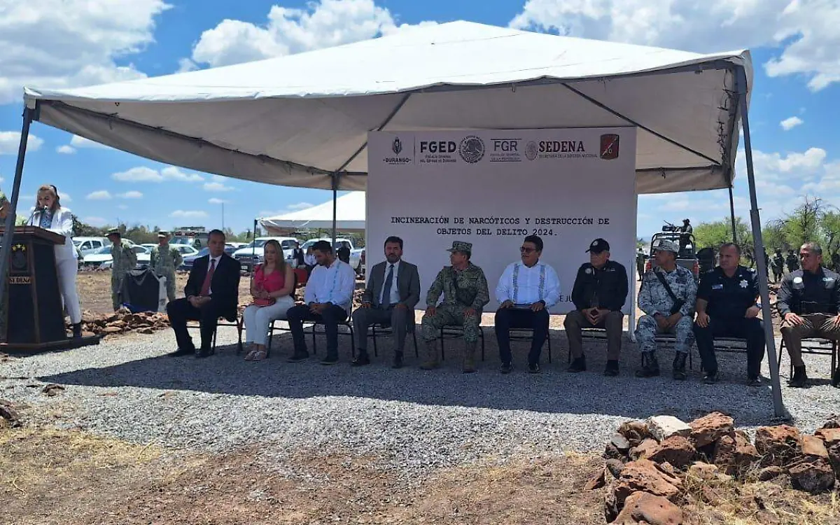 Incinera la FGR más de 195 kilos de droga en Durango