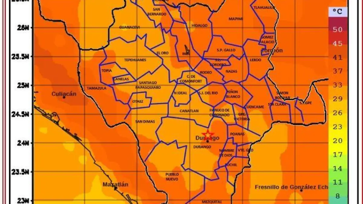 Tercera ola de calor “golpeará” a Durango; podría llegarse a los 40°C