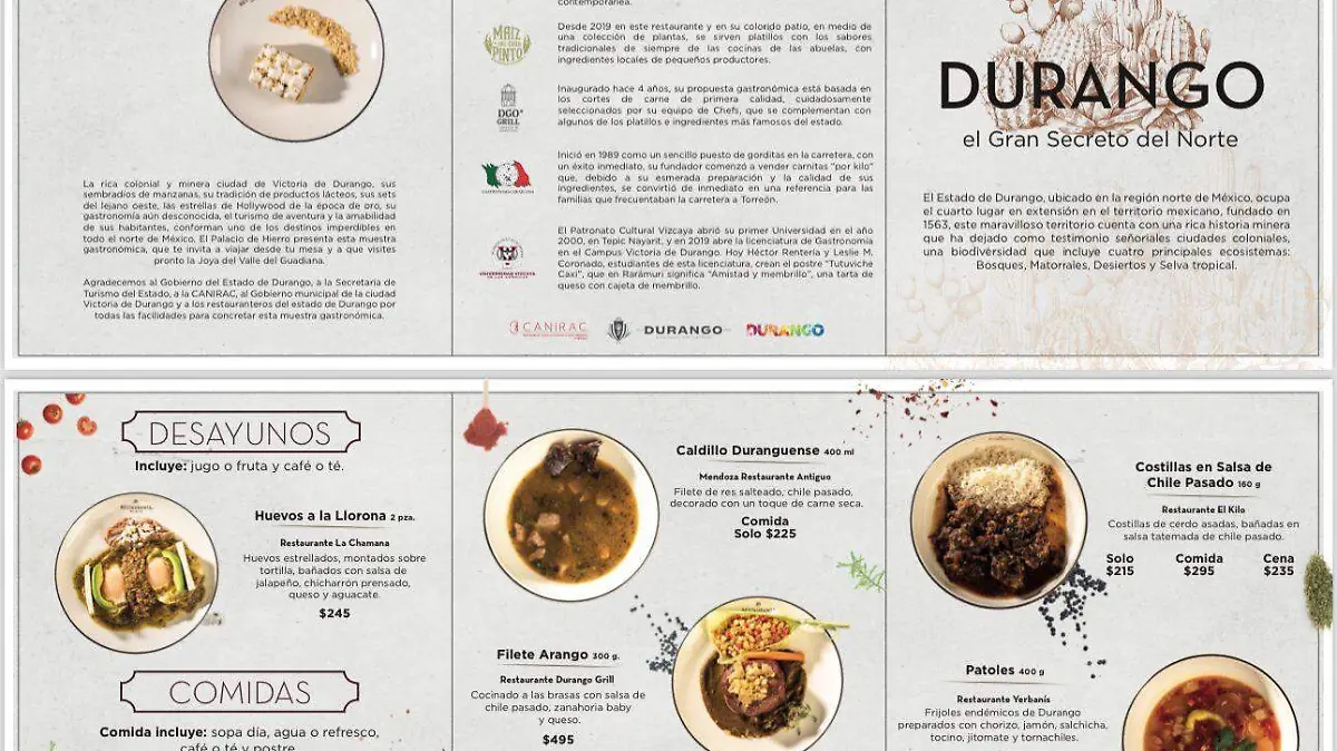 Gastronomía de Durango se promocionará a nivel nacional
