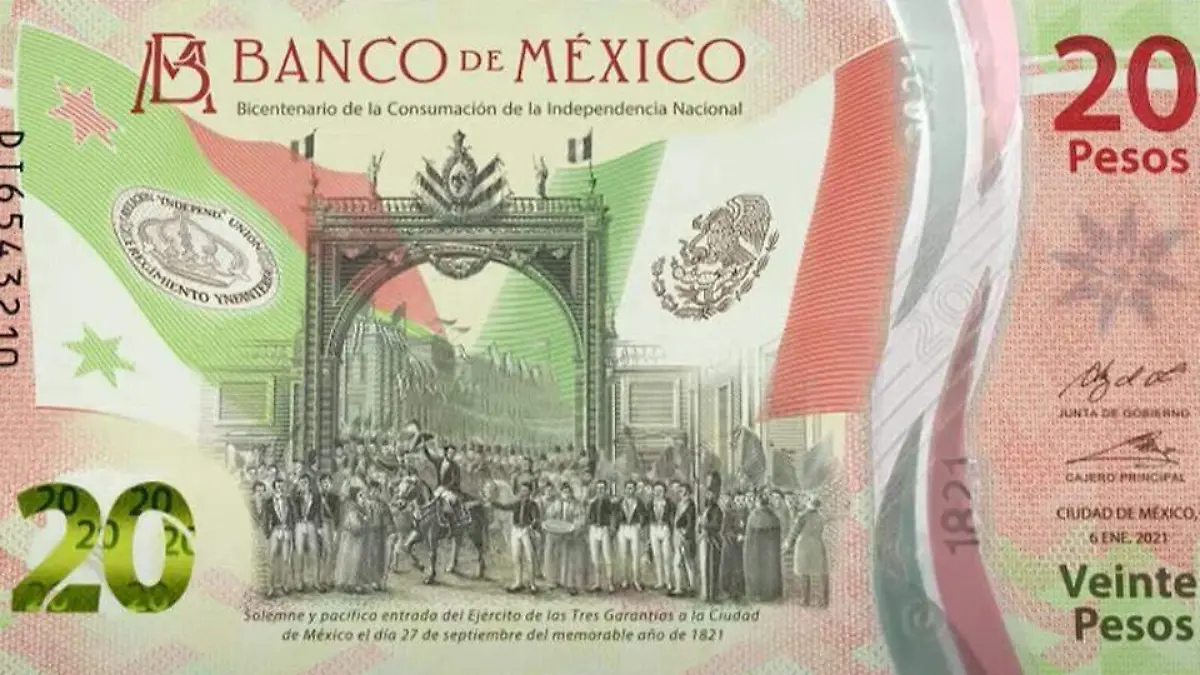 Billete de 20 pesos