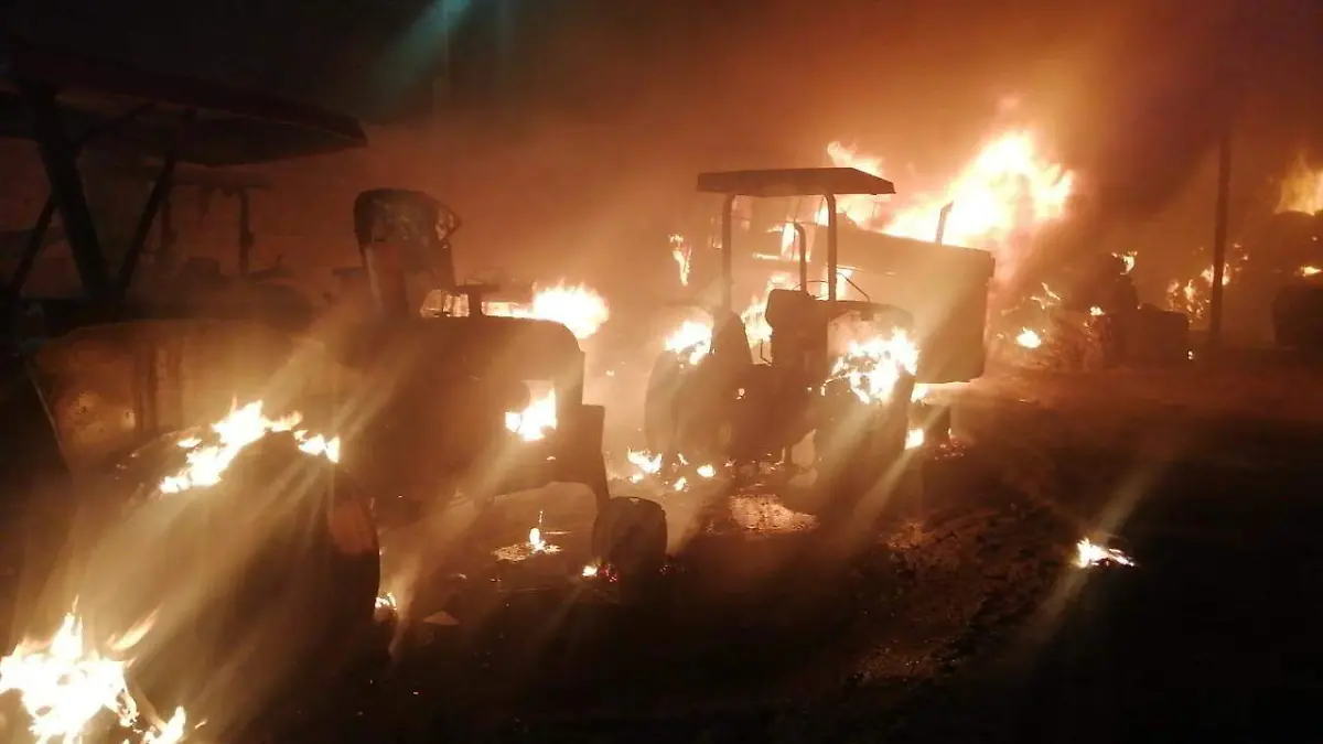 Pérdida de maquinaria en incendio