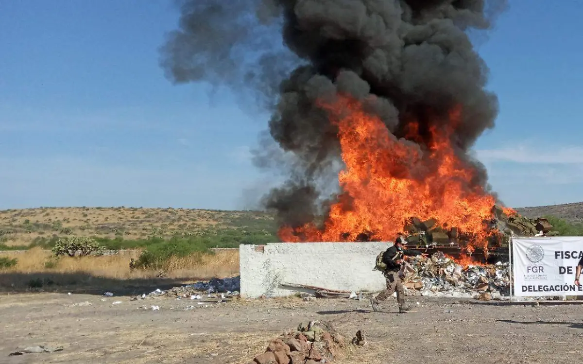 Destruyen más de 7 toneladas de droga en Durango