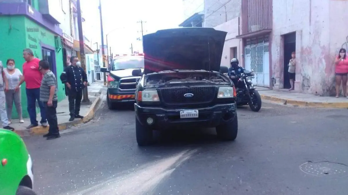 Volcadura en el centro