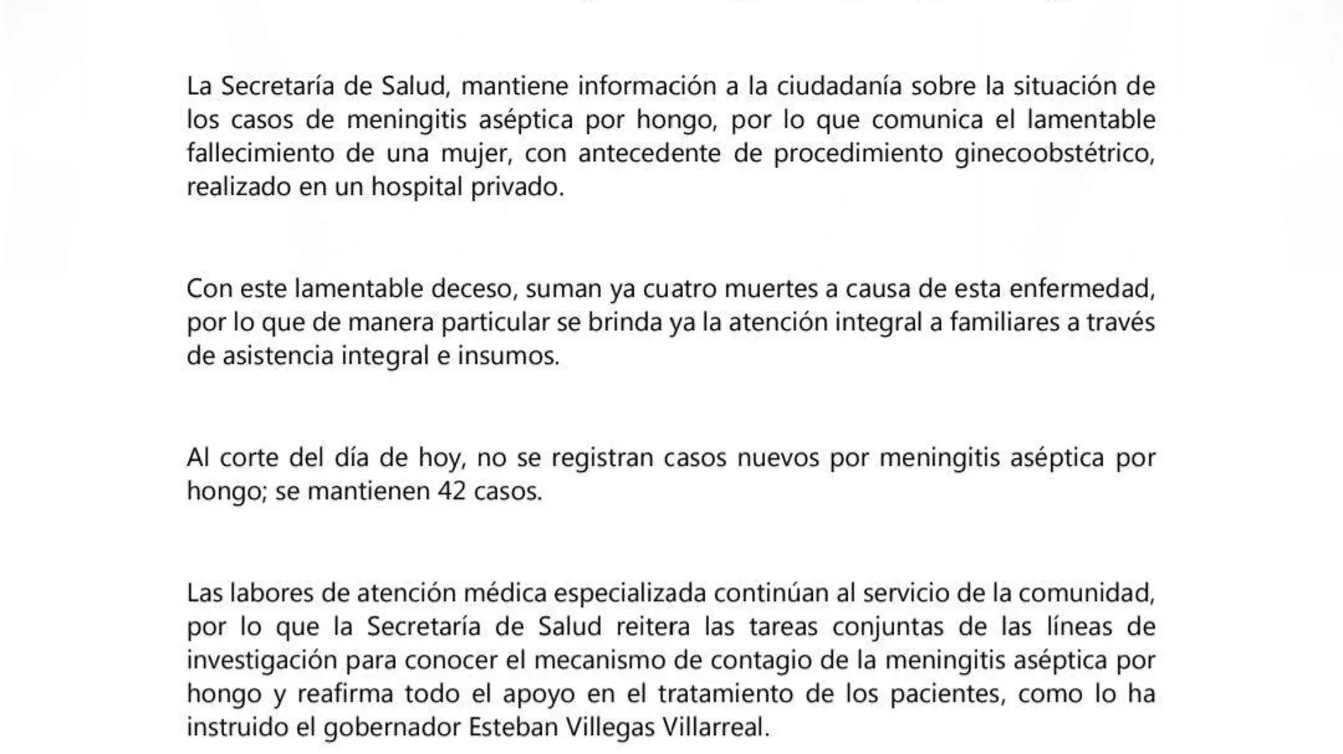 meningitis aséptica por hongo