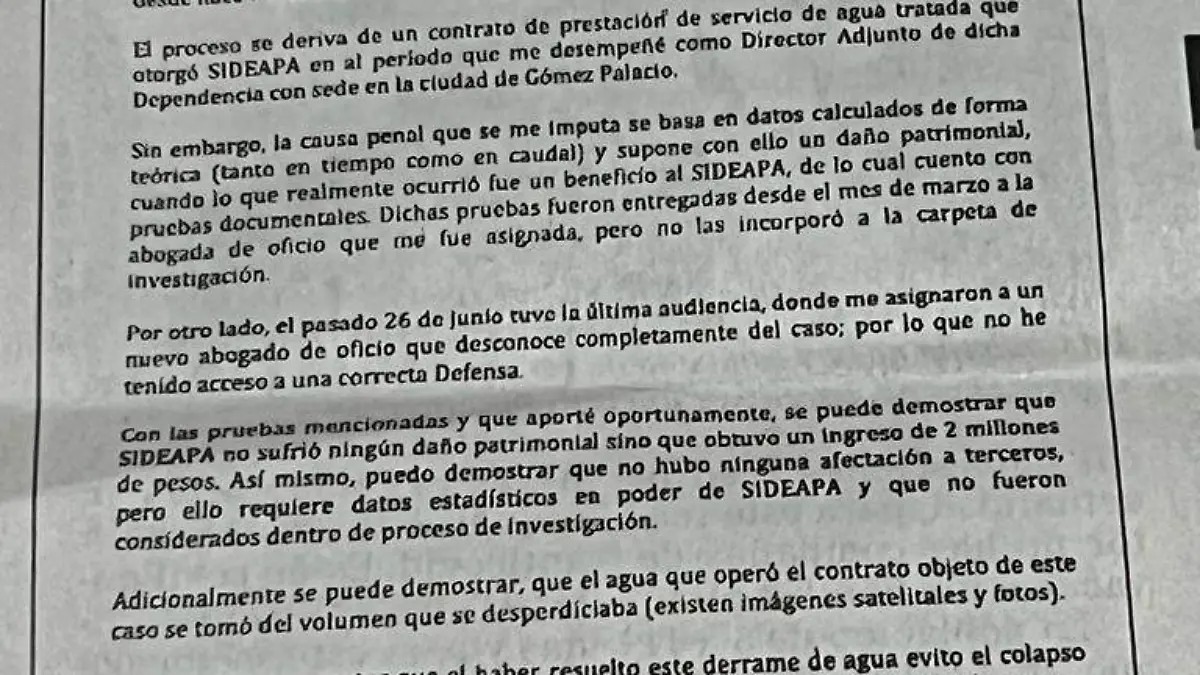 Exdirector de Sideapa clama apoyo del gobernador Esteban Villegas