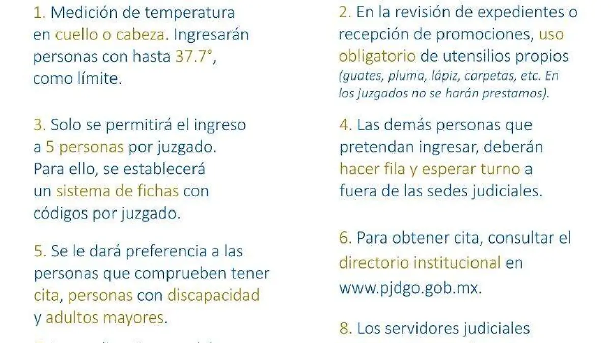 Atención poder judicial