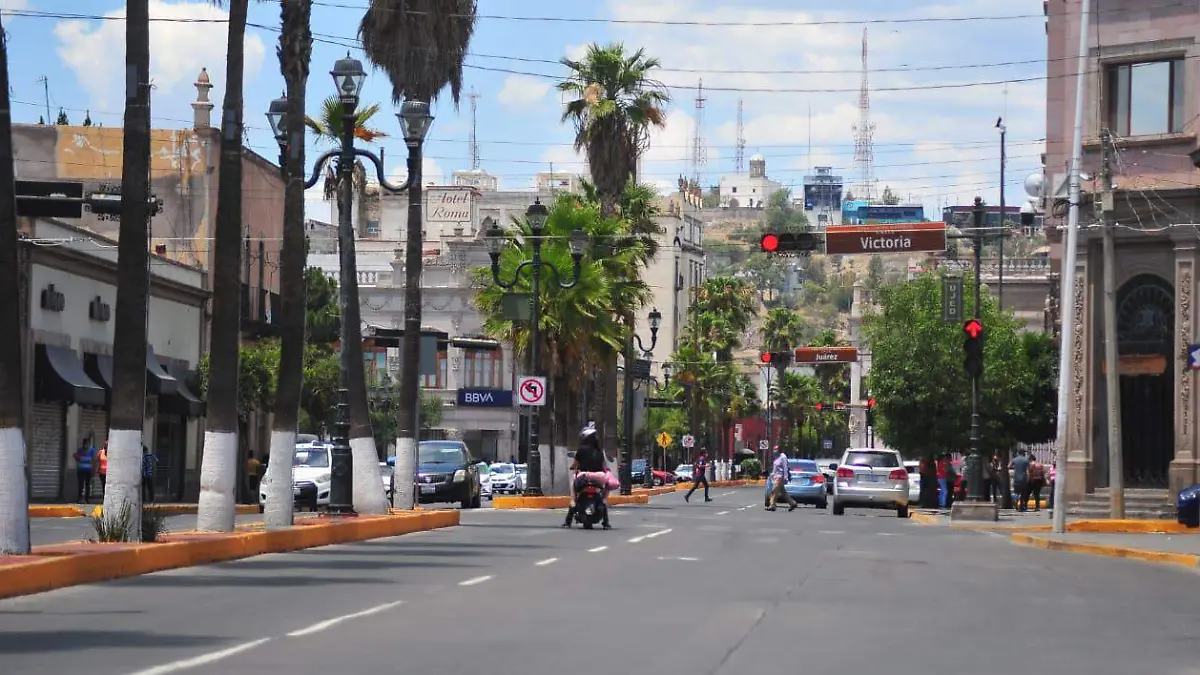 Poco tráfico en el centro