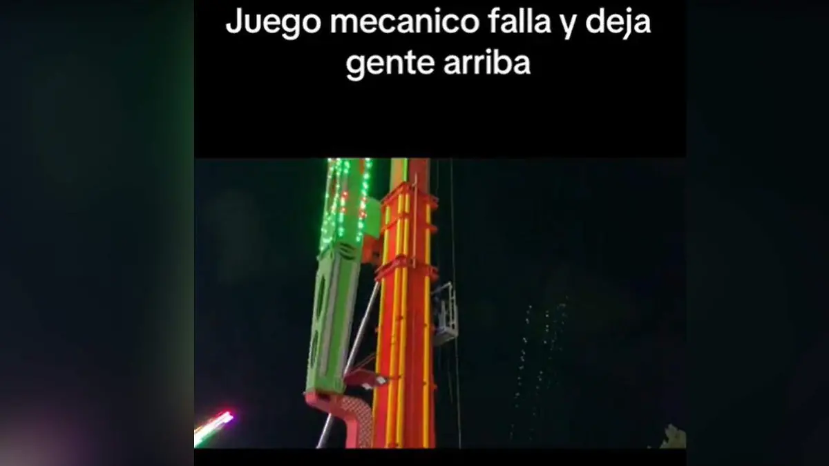 Falla juego mecánico en la Feria de Durango