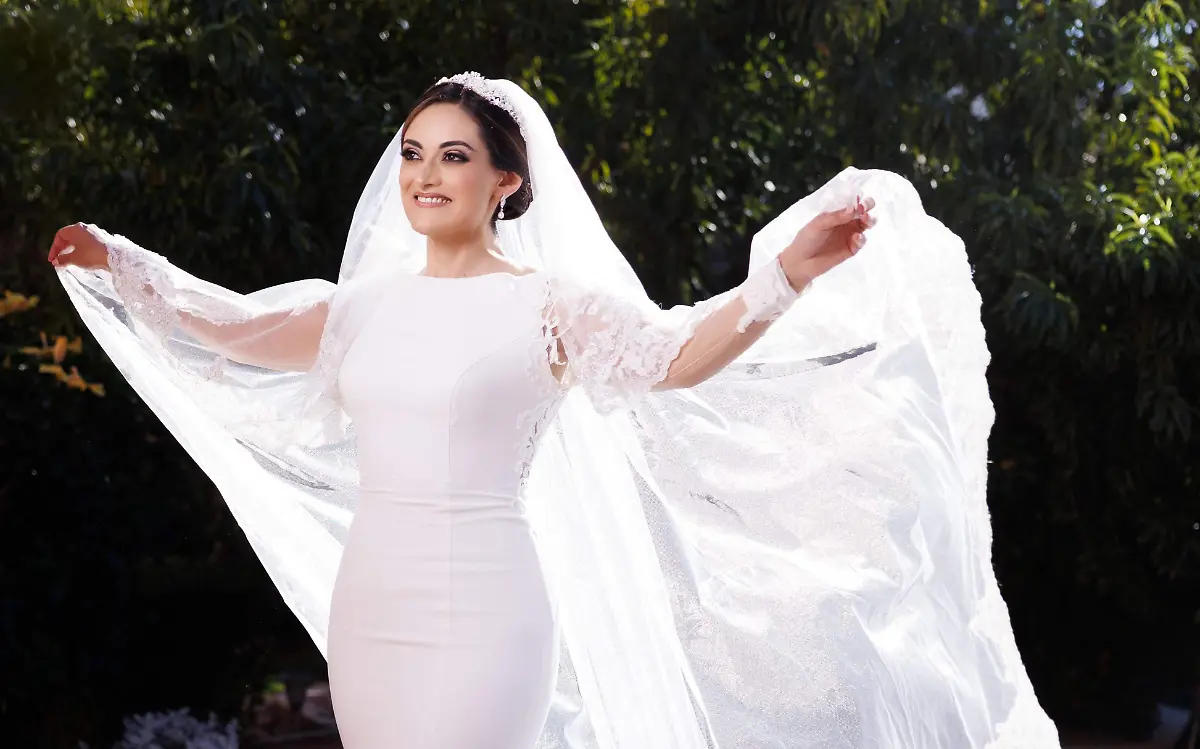 Preciosa lució Tere durante su boda