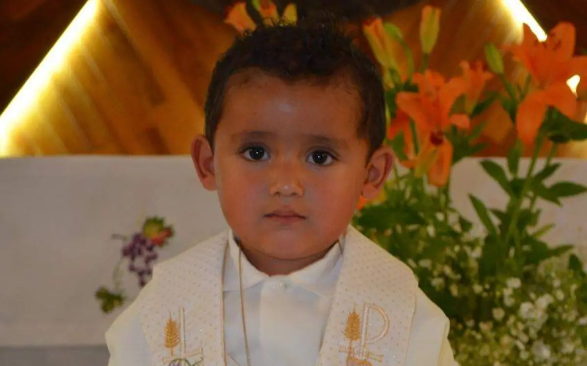 Fabián Mapula Núñez, el día que fue bautizado