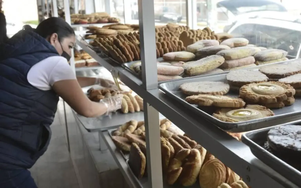 Pan producido en panadería mexicana