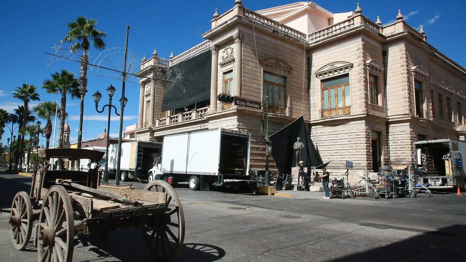 Filmación, cine, en el centro histórico de Durango 