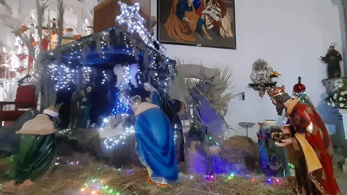 Bonito nacimiento expuesto en el Templo de San Diego de Alcalá