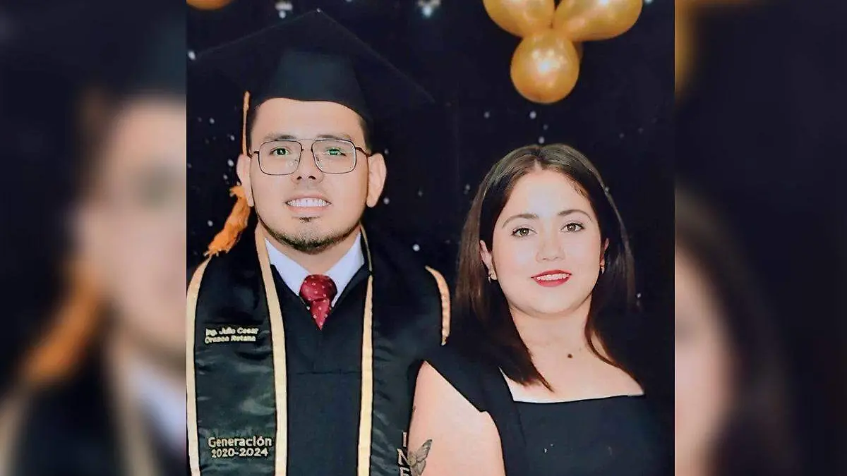 Con su esposa Heidi Elisa Carrera Reynosa