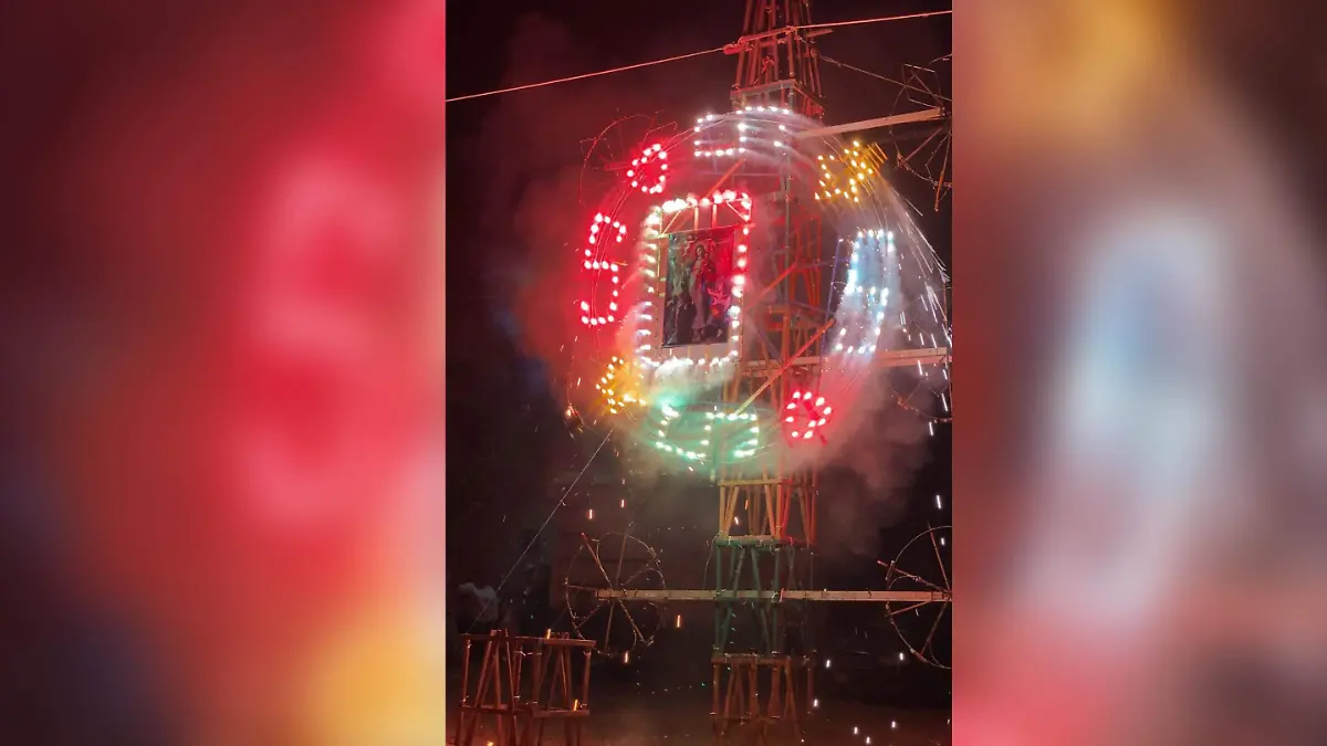 Se realizó la tradicional quema de pólvora en la celebración de Nuestra Señora de la Luz