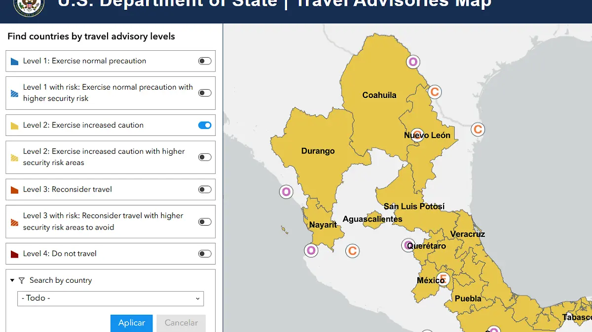 Por grupos terroristas, cárteles y pandillas, Estados Unidos pide no viajar a Durango 