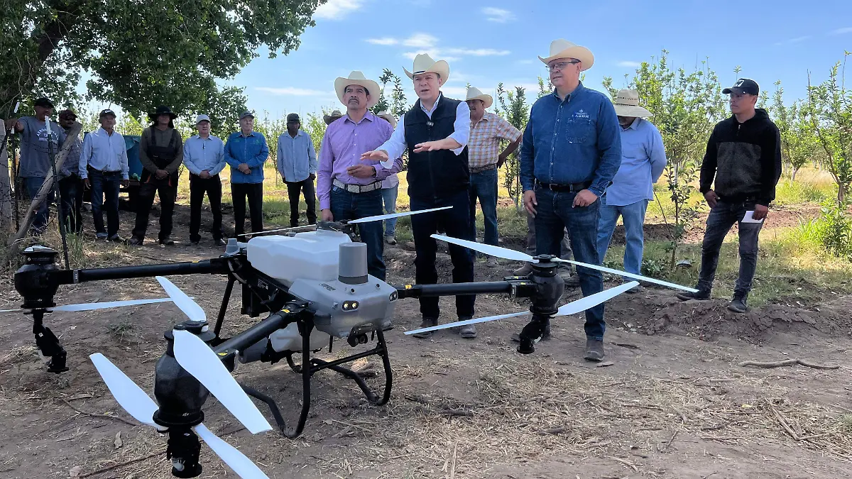 Gobierno de Durango avanza en la tecnificación del campo 2,100 hectáreas ya atendidas con drones agrícolas en todo el estado (2)