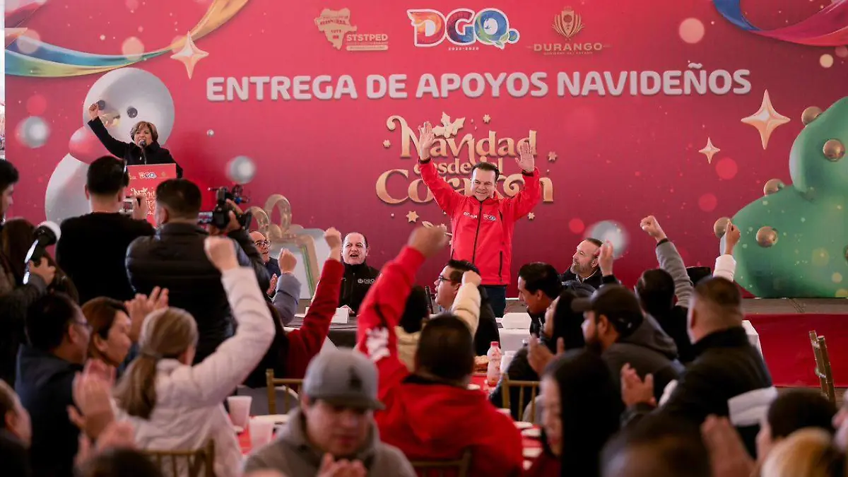 Trabajadores del Sindicato de los Tres Poderes reciben apoyos navideños hay respaldo del Gobernador Esteban 