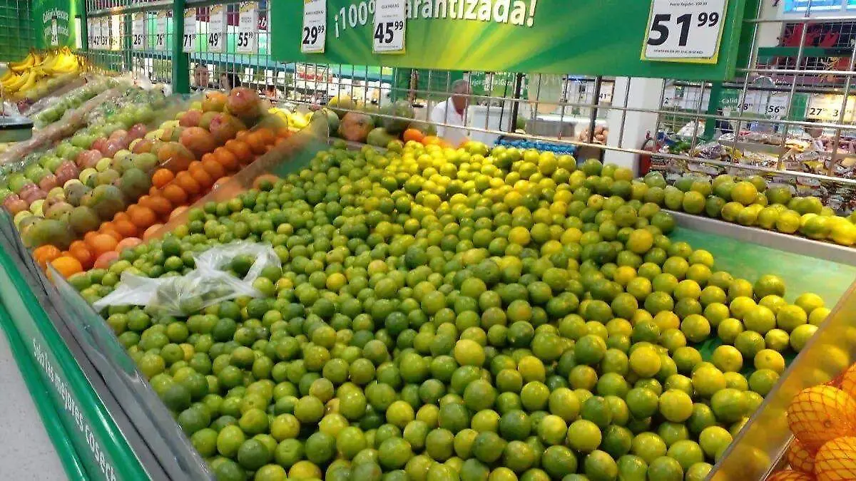 canasta básica frutas verduras limón