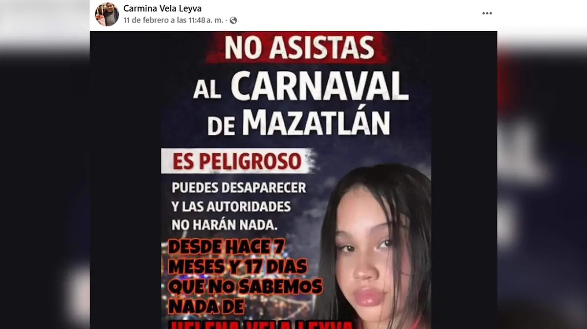 Desaparecieron en un bar de Mazatlán: familia de Helena y Manuel pide no asistir al Carnaval