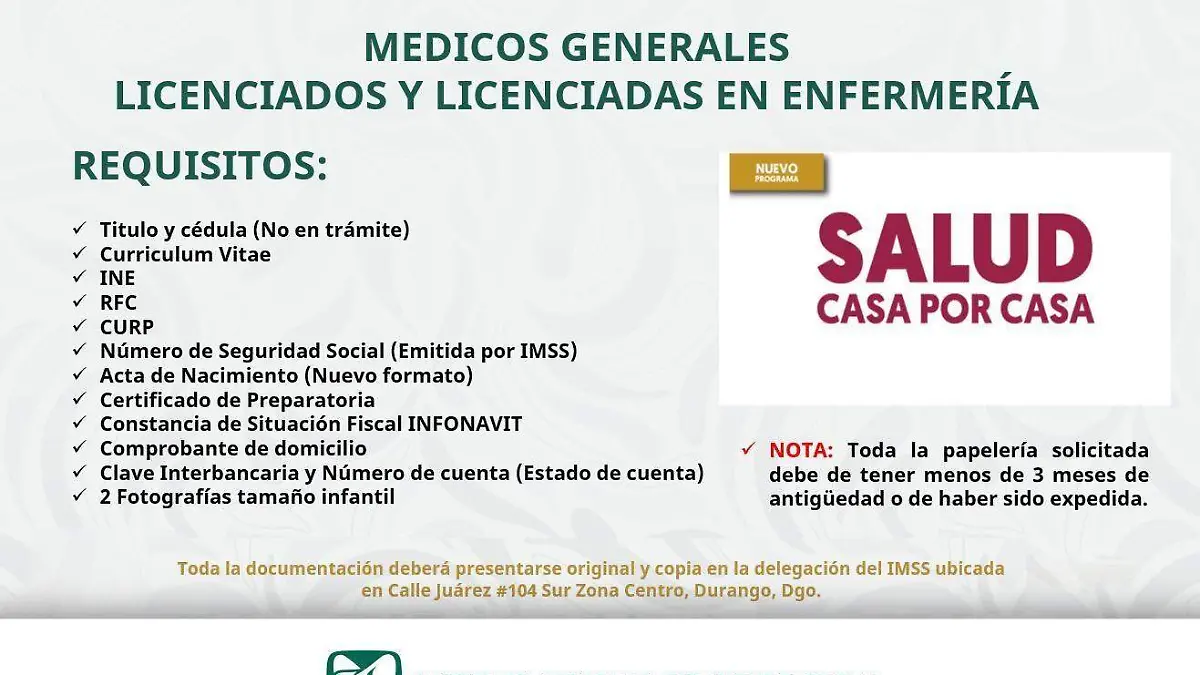 Bolsa de trabajo / IMSS
