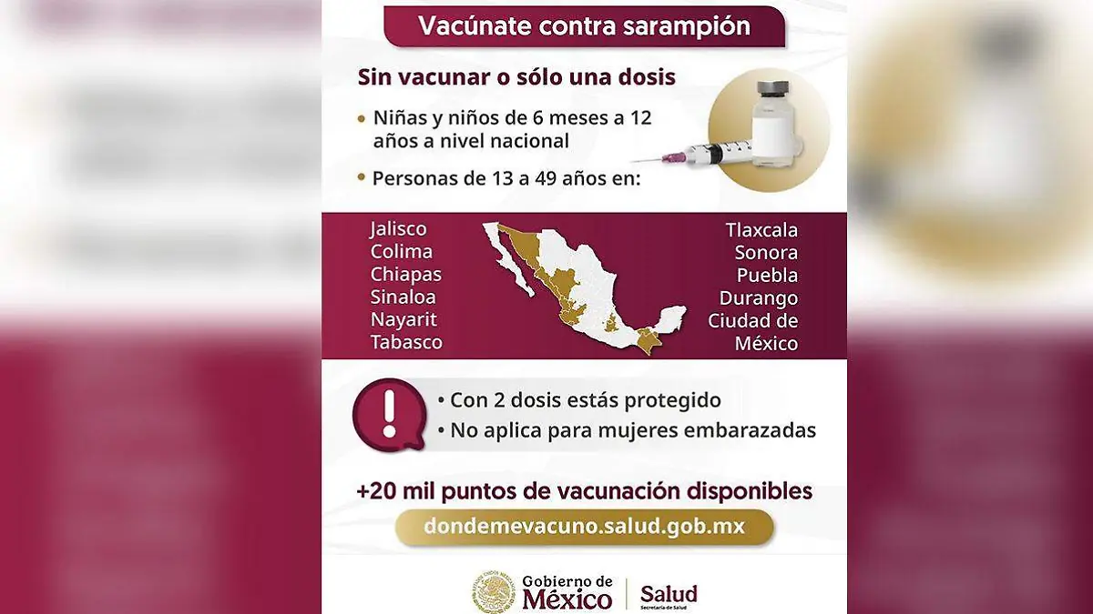 Vacunación contra el sarampión en México 