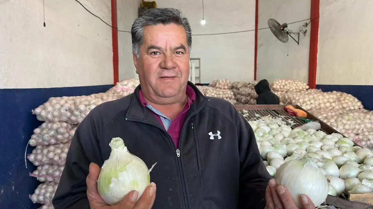 José Contreras, productor de cebolla en Durango