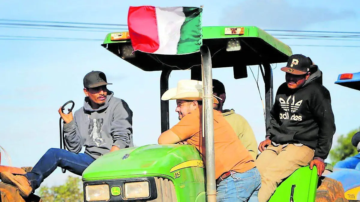 Manifestación de campesinos en México 