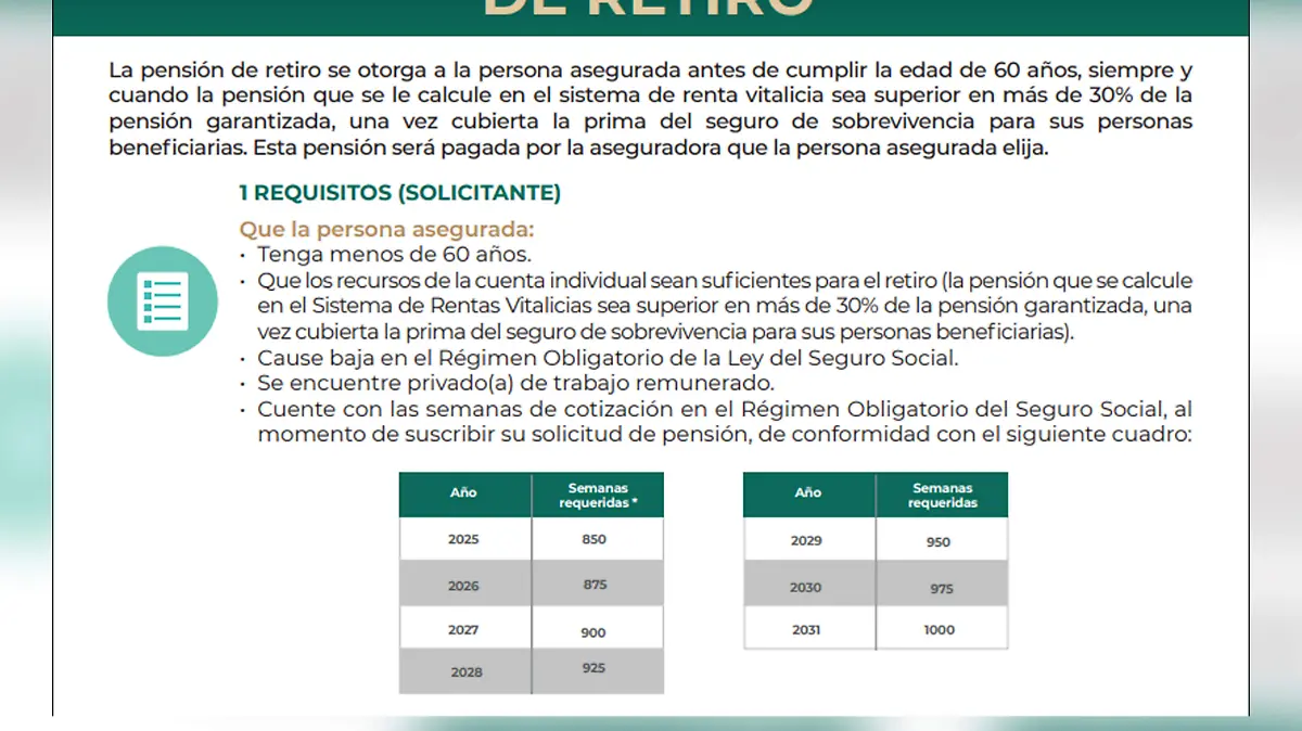 ¿Quiénes pueden solicitar la pensión de retiro del IMSS y cuáles son los requisitos?