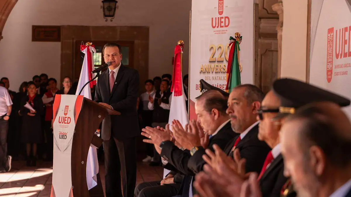 Gobernador Esteban refrenda respaldo a la UJED en su 69 aniversario y la reconoce como pilar del futuro de Durango