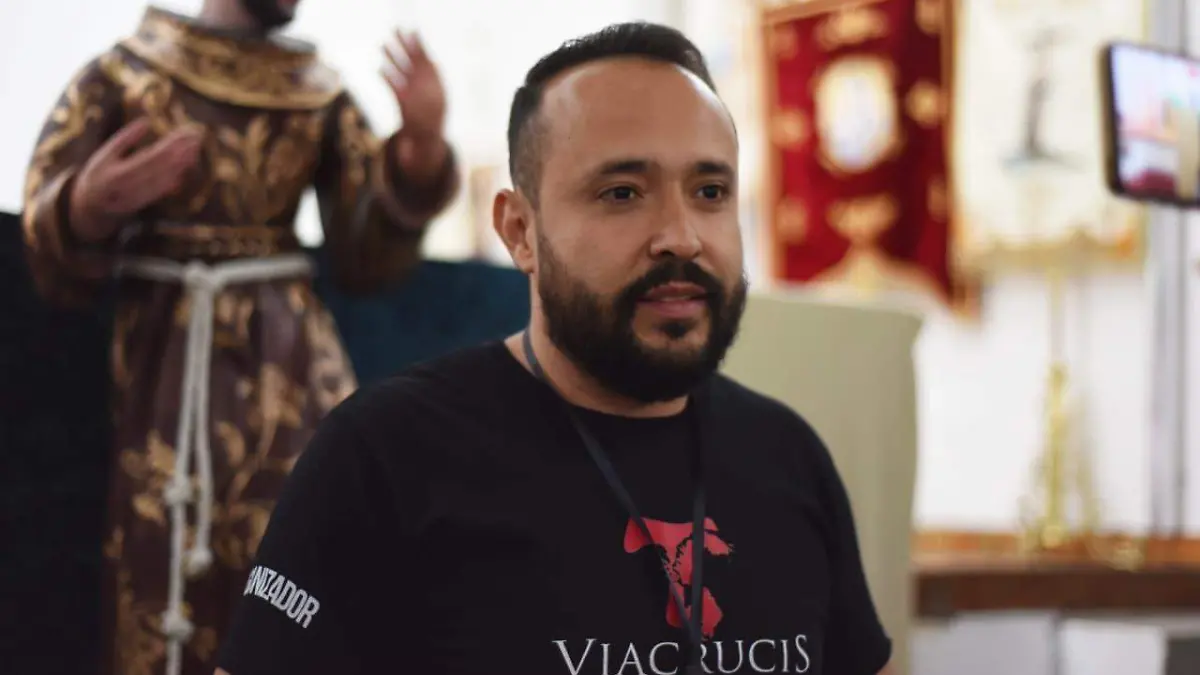 Erick Eduardo González, actor que interpreta a Cristo en el viacrucis de Durango 