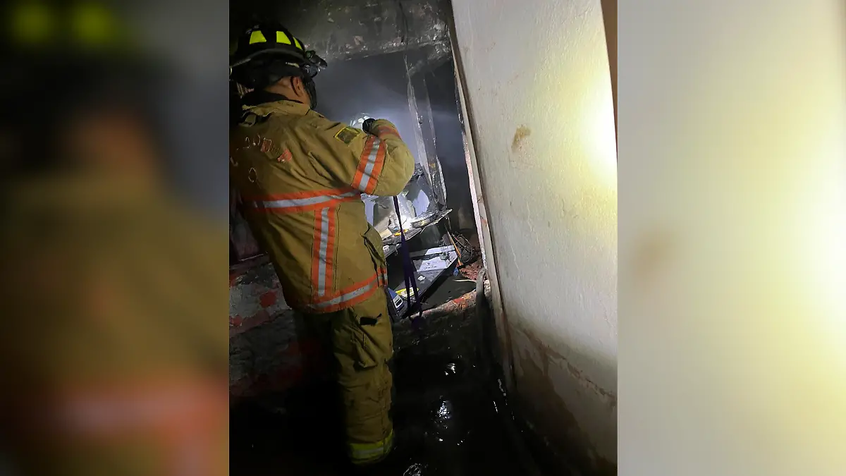 incendio en vivienda de la colonia El Refugio