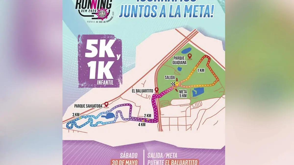 Conoce el recorrido de la Colors 2026 El Sol de Durango
