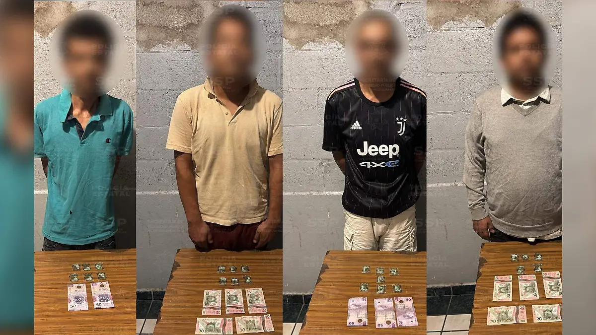 detenidos con cristal