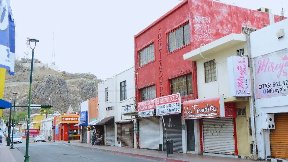 Comerciantes y locales cerrados