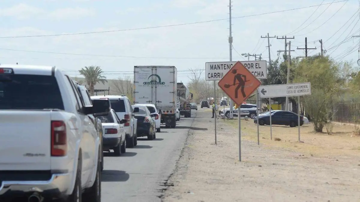 Operativo Carretero rumbo a Bahía de Kino
