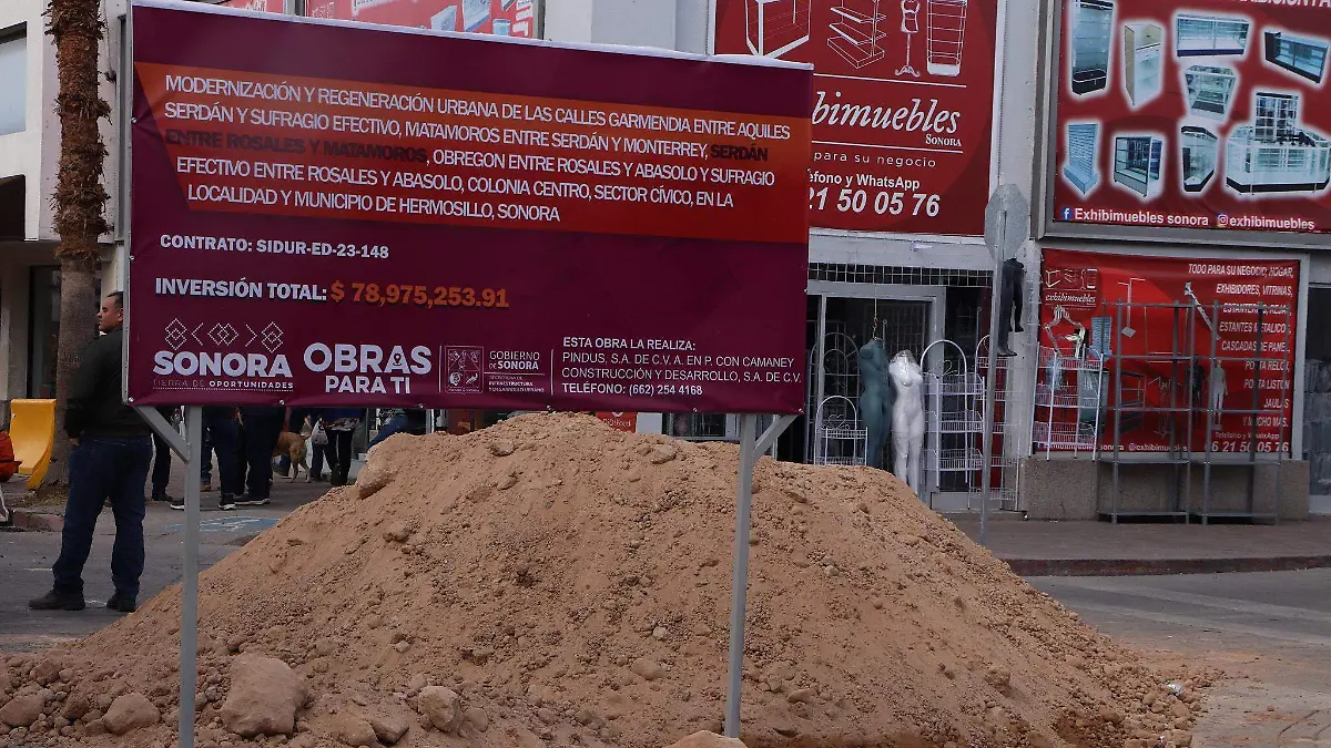 Obras de renovacion de calles centro de hermosillo - Mike acosta (5)