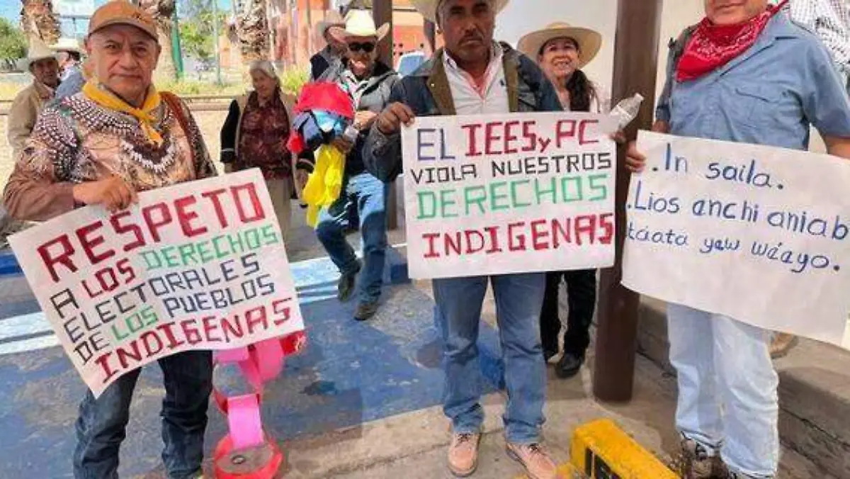 Protestan Mayos en el IEEyPC por violación a sus derechos
