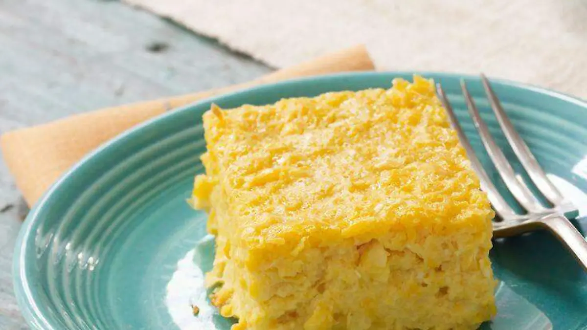 El pastel de elote dulce no puede faltar después de la cena