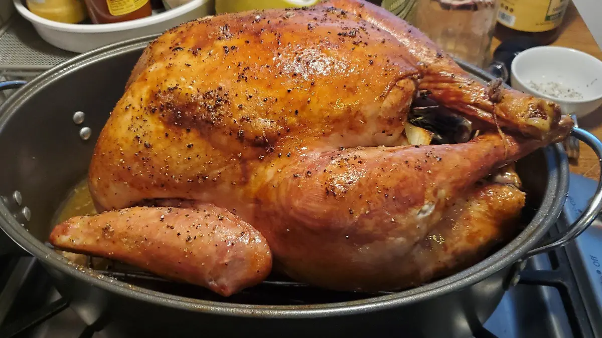 Pavo perfectamente descongelado