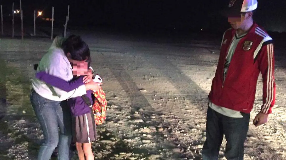 niña localizada que fue reportada por la mamá en la colonia Real de Minas (1)