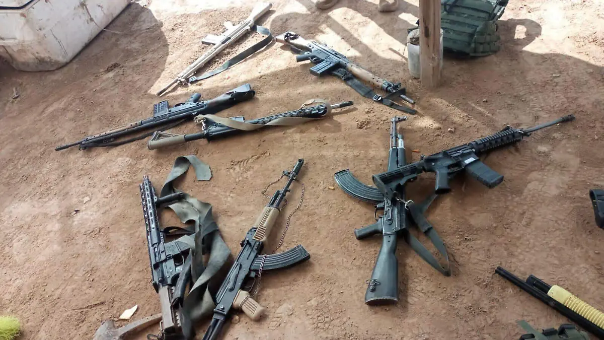 Arsenal asegurado en Guaymas