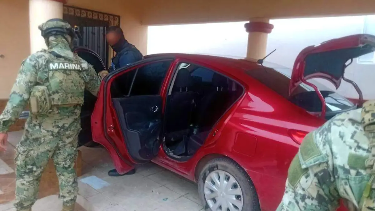 Auto asegurado en casa de seguridad de Guaymas